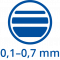šířka stopy 0,1–0,7mm